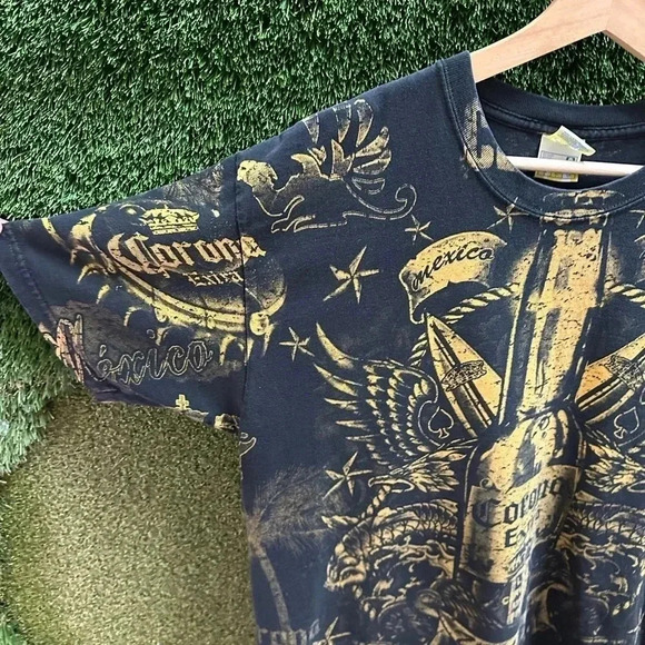 Corona Beer All Over  Print T-shirt Large - Picture 5 of 5
